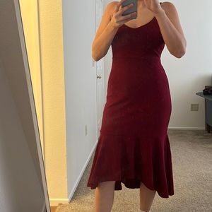 Lulus Deep Wine Colored Formal Dress Size Medium